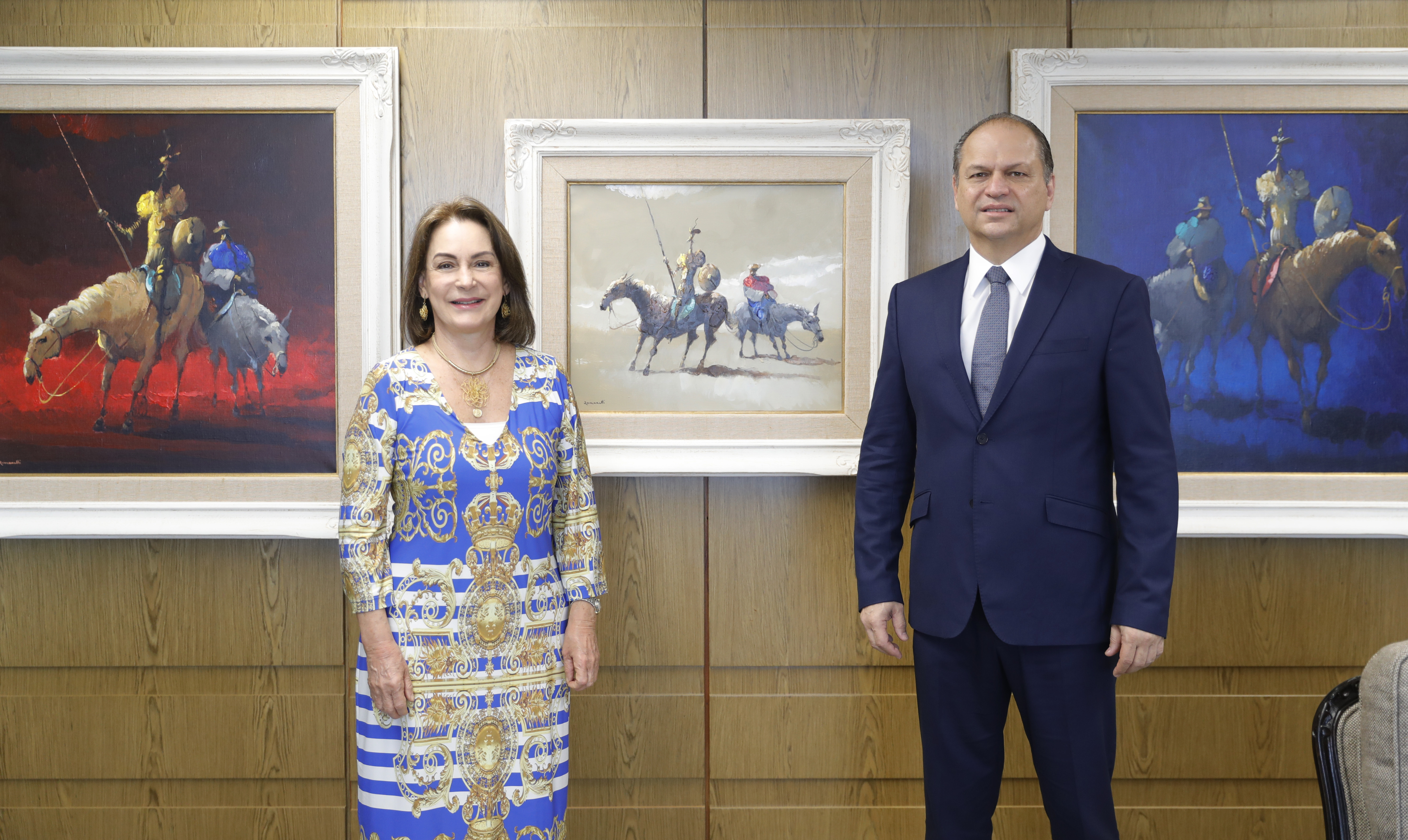 Ministra Maria Cristina Peduzzi e o líder do governo na Câmara, deputado Ricardo Barros (PP-PR)