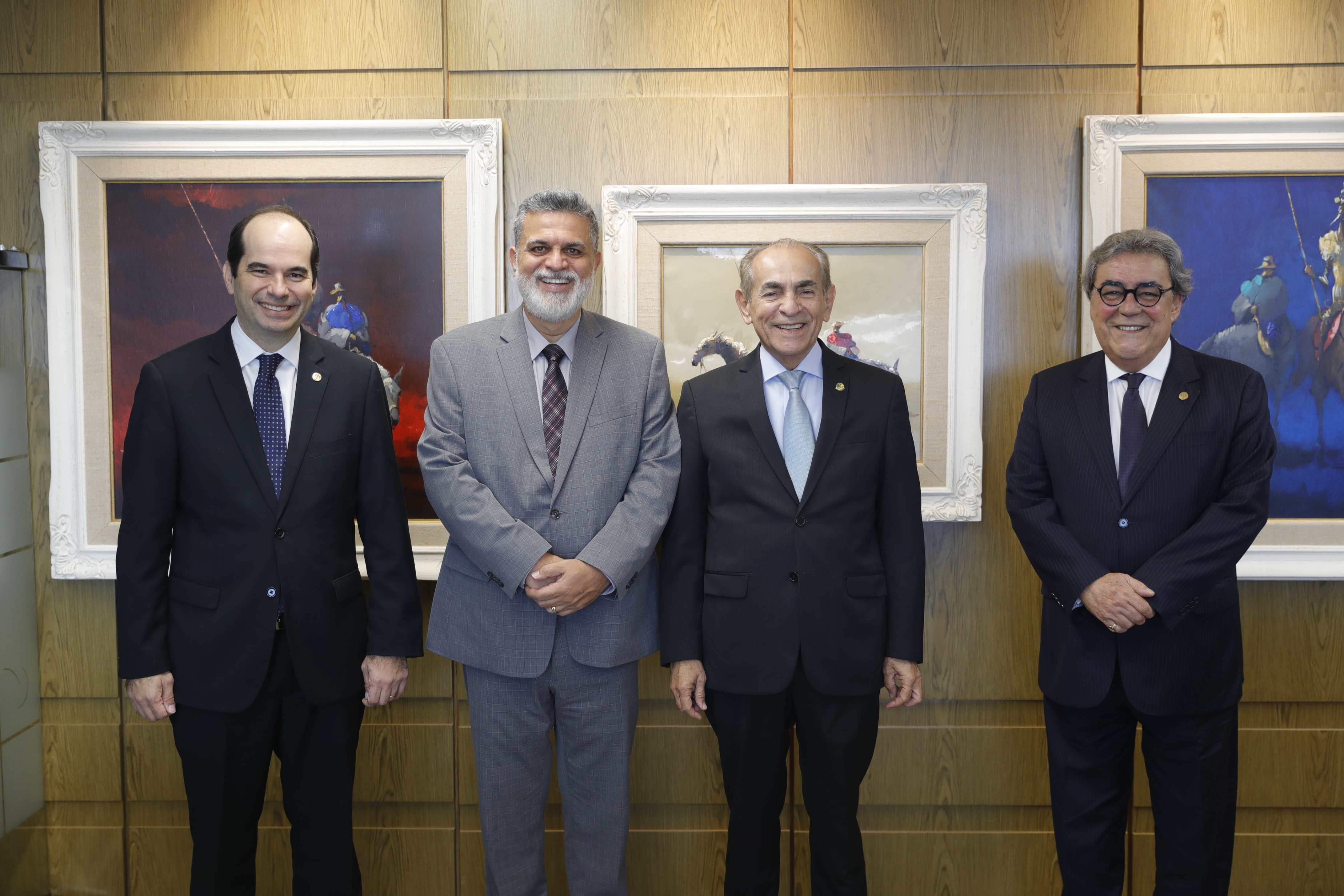 Ministros Alberto Balazeiro e Lelio Bentes, senador Marcelo Castro e ministro Aloysio Corrêa da Veiga